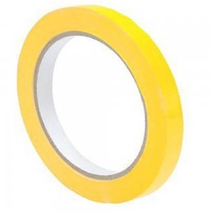 Banda PVC Galbena pentru Inchis si Sigilat Pungi, 9mm x 66y Banda PVC Galbena pentru Inchis si Sigilat Pungi, 9mm x 66y