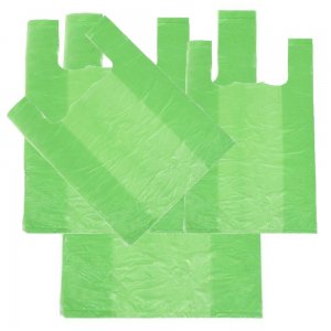 Set 50 de Pungi Biodegradabile BrandPaper, 30x9x60 cm, Verzi, Pungi Biodegradabile, Sacose din Plastic Bio, Pungi ECO, Plase Ecologice, Sacose Biodegradabile din Porumb, Saci Biodegradabili, Sacose Tip Maieu Bio
