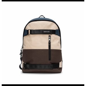 Rucsac Bestlife Col-skate, 42x30x15cm, Compartiment Laptop 14.1 Inch, Albastru/bej/maro