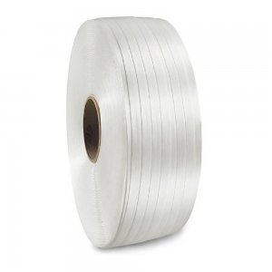 Banda de Legat PES Netesuta Hot Melt 9mm x 500m - Poliester pentru Ambalare si Paletizare Banda de Legat PES Netesuta Hot Melt 9mm x 500m - Poliester pentru Ambalare si Paletizare