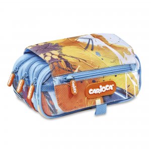 Penar Carioca Spray Cu 3 Fermoare, Neechipat, Albastru Penar Carioca Spray Cu 3 Fermoare, Neechipat, Albastru