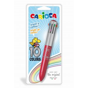 Pix Cu 10 Culori, Corp Gri/color, Blister, Carioca