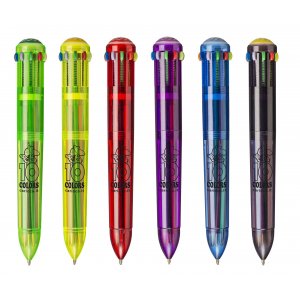 Pix Cu 10 Culori Fluorescente, Corp Transparent Color, Carioca