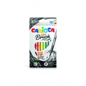 Carioca, Varf Flexibil - 1-6mm (tip Pensula), 10 Culori/cutie, Carioca Super Brush