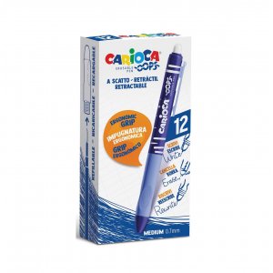 Pix Erasable, 0.7mm, Retractabil, Carioca Oops - Albastru