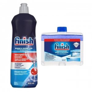 Pachet Promo: Finish Solutie Curatare Masina Vase Regular 250ml + Finish Solutie Clatire Masina Spalat Vase 800ml Pachet Promo: Finish Solutie Curatare Masina Vase Regular 250ml + Finish Solutie Clatire Masina Spalat Vase 800ml