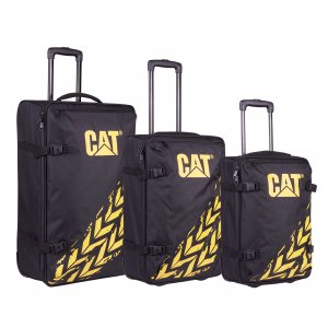 Set 3 Trollere Caterpillar Soft Luggage (20/23/27 Inch) - Material Poliester - Galben/negru Set 3 Trollere Caterpillar Soft Luggage (20/23/27 Inch) - Material Poliester - Galben/negru