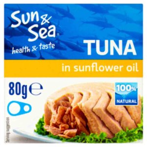 Conserva de Ton Bucati Sun & Sea in Ulei de Floare Soarelui, 80 g Conserva de Ton Bucati Sun & Sea in Ulei de Floare Soarelui, 80 g