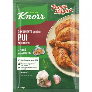 Punga Magica Knorr cu Condimente, pentru Friptura de Pui cu Usturoi, 25 g Punga Magica Knorr cu Condimente, pentru Friptura de Pui cu Usturoi, 25 g
