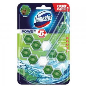 Pachet Odorizant Toaleta Domestos Power 5 Pine, 55 g x 2 Buc