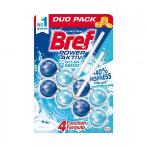 Odorizant Toaleta Bref Power Aktiv Ocean Breeze, 2 x 50 g