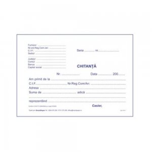 Chitantier A6, 3 Ex, 50 Seturi/Carnet - Formular Chitante Tipizate