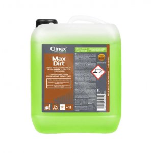 Clinex Maxdirt, 5 Litri, Solutie Fara Spuma, Pentru Suprafete Murdare De Grasime