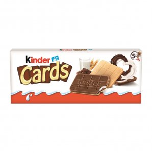 Biscuiti Acoperiti cu Ciocolata Kinder Cards, 25.6 g x 5 Buc/Pachet, 128 g Biscuiti Acoperiti cu Ciocolata Kinder Cards, 25.6 g x 5 Buc/Pachet, 128 g