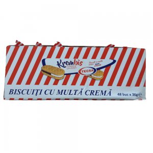 Set 48 Pachete de Biscuiti cu Cacao si Vanile Tecsa Duo, 36 g Set 48 Pachete de Biscuiti cu Cacao si Vanile Tecsa Duo, 36 g