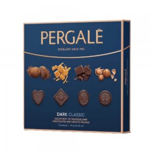 Bomboane Asortate cu Ciocolata Neagra Pergale, 114 g Bomboane Asortate cu Ciocolata Neagra Pergale, 114 g