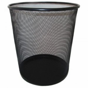 Cos pentru Birou Metalic Tip Plasa, Culoare Negru, Capacitate 9L Cos pentru Birou Metalic Tip Plasa, Culoare Negru, Capacitate 9L