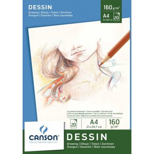 Bloc Desen A3, 20 File - 160 G/mp, Pentru Schite Creion, Canson Dessin Bloc Desen A3, 20 File - 160 G/mp, Pentru Schite Creion, Canson Dessin