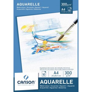Bloc Desen A4, 10 File - 300 G/mp, Pentru Acuarele, Canson Aquarelle Bloc Desen A4, 10 File - 300 G/mp, Pentru Acuarele, Canson Aquarelle
