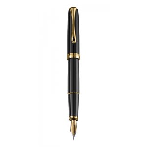 Stilou Diplomat Excellence A2, Cu Penita M, Din Otel Inoxidabil - Black Lacquer Gold
