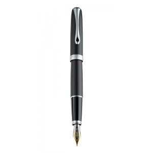 Stilou Diplomat Excellence A2, Cu Penita M, Aurita 14kt. - Lapis Black Matt Chrome