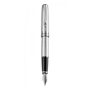 Stilou Diplomat Excellence A2, Cu Penita M, Din Otel Inoxidabil - Guilloche Chrome
