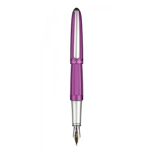 Stilou Diplomat Aero, Cu Penita M, Aurita 14kt. - Violet