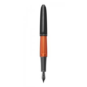 Stilou Diplomat Aero, Cu Penita M, Din Otel Inoxidabil - Black Orange