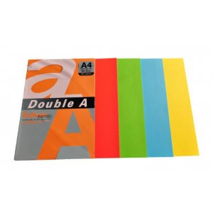 Hartie Color Pentru Copiator A4, 80g/mp, 500coli/top, Double A - 5 Culori Intense Asortate Hartie Color Pentru Copiator A4, 80g/mp, 500coli/top, Double A - 5 Culori Intense Asortate