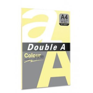 Hartie Color Pentru Copiator A4, 80g/mp, 25coli/top, Double A - Pastel Butter Hartie Color Pentru Copiator A4, 80g/mp, 25coli/top, Double A - Pastel Butter