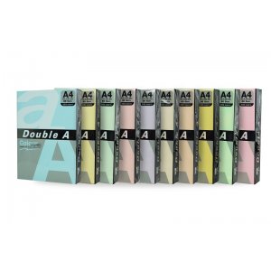 Hartie Color Pentru Copiator A4, 80g/mp, 100coli/top, Double A - 5 Culori Pastel Asortate