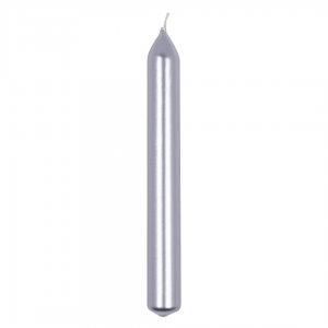 Lumanari Pentru Cina, Lacuite, 20 X 170mm, 10 Buc/set, Donau Home - Argintii