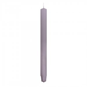 Lumanari Cu Dungi, Pentru Cina, 25 X 300mm, 4 Buc/set, Donau Home - Gri Cenusa