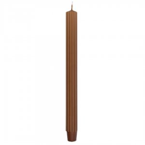 Lumanari Cu Dungi, Pentru Cina, 25 X 300mm, 4 Buc/set, Donau Home - Caramel