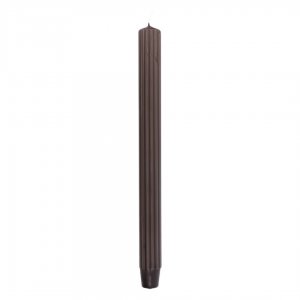 Lumanari Cu Dungi, Pentru Cina, 25 X 300mm, 4 Buc/set, Donau Home - Maro