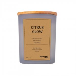 Lumanare In Recipient De Sticla, Cu Capac, 200gr, 40 De Ore Ardere, Donau Home - Citrus Glow Lumanare In Recipient De Sticla, Cu Capac, 200gr, 40 De Ore Ardere, Donau Home - Citrus Glow