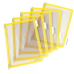 Buzunare Prezentare Pentru Display, A4, (10 Buc/set), Rama Metalica, Djois - Galben Buzunare Prezentare Pentru Display, A4, (10 Buc/set), Rama Metalica, Djois - Galben