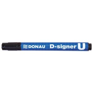 Permanent Marker, Varf Rotund 2-4mm, Corp Plastic, Donau D-signer U - Negru Permanent Marker, Varf Rotund 2-4mm, Corp Plastic, Donau D-signer U - Negru