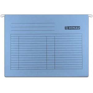 Dosar Suspendabil Cu Eticheta, Bagheta Metalica, Carton 230g/mp, 5 Buc/set, Donau - Albastru