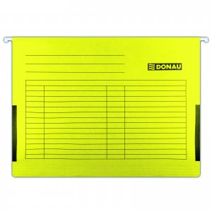 Dosar Suspendabil Cu Burduf Si Eticheta , Bagheta Metalica, 5 Buc/set, Donau - Galben