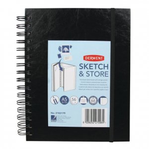 Caiet Pentru Schite Si Desen Derwent Professional, A5, Cu Spira, 56 Coli, 165 Gsm, Mapa Inclusa, Har Caiet Pentru Schite Si Desen Derwent Professional, A5, Cu Spira, 56 Coli, 165 Gsm, Mapa Inclusa, Har