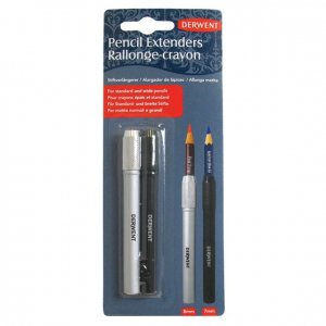 Prelungitor Creion Derwent Professional, Lemn, 2 Buc/ Set, Doua Dimensiuni (7 Si 8 Mm), Blister, Neg
