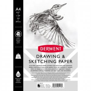 Caiet Pentru Schite Si Desen Derwent Professional, A4, Cu Spira, 30 Coli, 165 Gsm, Hartie Alba Caiet Pentru Schite Si Desen Derwent Professional, A4, Cu Spira, 30 Coli, 165 Gsm, Hartie Alba