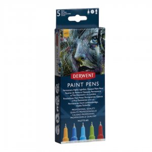 Liner Derwent Professional, 0.5 Mm, Pentru Suprafete Multiple, 5 Buc/set, Culori Mate, Varianta 2