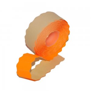 Rola 1000 Etichete Pret Portocalii 26x16 mm, Etichete pentru Marcatoare de Pret, Etichete Autoadezive Colorate, Etichete Pret, Etichete Autoadezive Pret, Etichete Pret Colturi Rotunjite, Etichete cu Colturi Rotunjite pentru Preturi