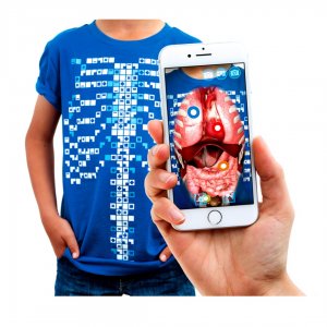 Tricou Pentru Copii Ar (realitate Augmentata), Curiscope Virtuali Tee, Corpul Uman, Marimea M
