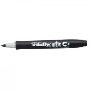 Marker Artline Decorite, Varf Rotund 1.0mm - Negru