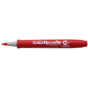 Marker Artline Decorite, Varf Flexibil (tip Pensula) - Rosu