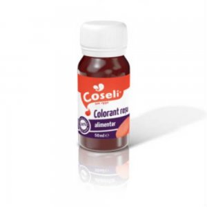 Colorant Alimentar Rosu COSELI, 50ml, Colorant Rosu, Colorant Rosu pentru Mancare, Colorant Coseli, Colorant pentru Patiserie, Colorant Rosu pentru Deserturi, Colorant Alimentar pentru Deserturi, Sticluta Colorant Rosu
