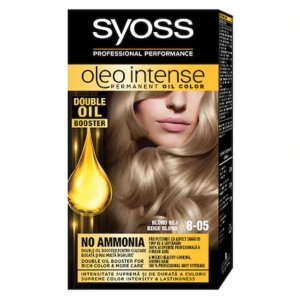Vopsea de Par Permanenta, Fara Amoniac, SYOSS Oleo Intense, 8-05 Nuanta Blond bej, 115 ml, Vopsea Permanenta, Vopsea Fara Amoniac, Vopsea SYOSS, Vopsea de Par Profesionala Vopsea de Par Permanenta, Fara Amoniac, SYOSS Oleo Intense, 8-05 Nuanta Blond bej, 115 ml, Vopsea Permanenta, Vopsea Fara Amoniac, Vopsea SYOSS, Vopsea de Par Profesionala